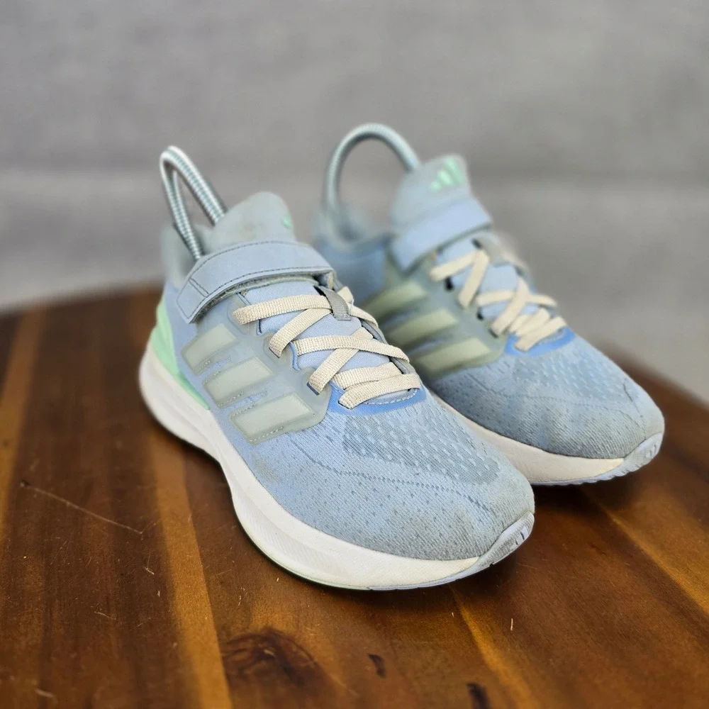 Adidas Duramo 10 Kids Blue Mint Green Athletic Sneakers Size 1 IF4134